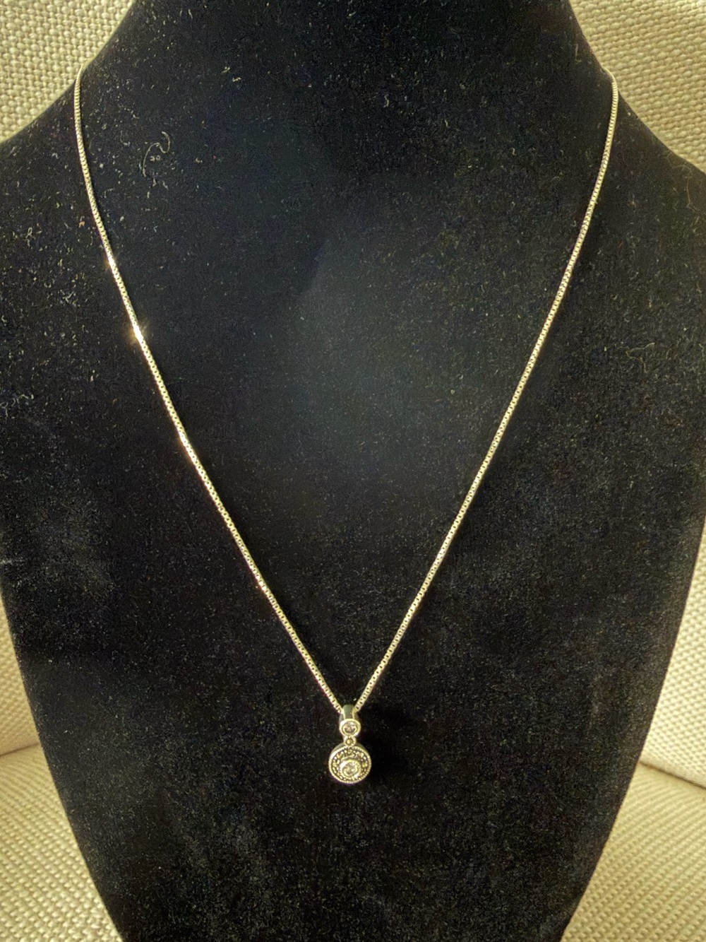 Judith Jack Vintage 925 sterling Pendant with pavé-set marcasite stones.